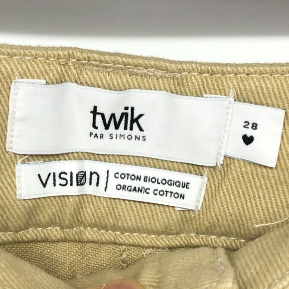 NWT Twik Simons Khaki Tan Wide Leg Cargo Pants size 28 - Picture 5 of 16